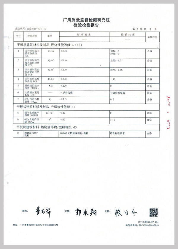 鋁芯板防火檢測(cè)